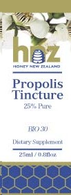 Honey New Zealand  Propolis Tincture 25% BIO 30 Alcohol Based